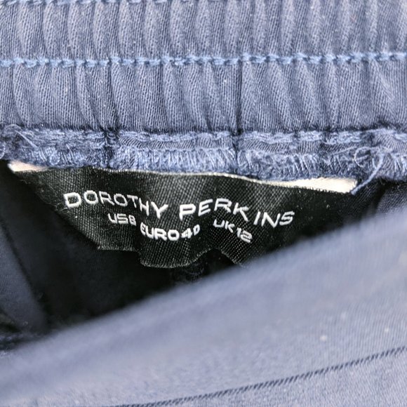 DOROTHY PERKINS Navy Pleated Jogger Lightweight 8 - Picture 9 of 11